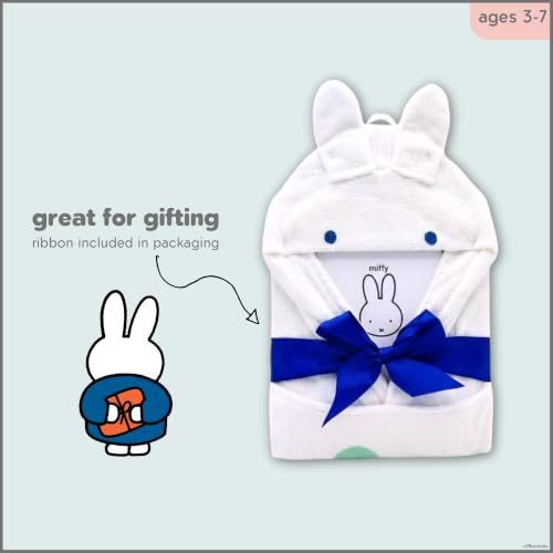 Image of Miffy Kids Super Soft Bath /Pool /Beach Soft Cotton Terry Hooded Towel Wrap, 24 in x 50 in (Officially Licensed Product) By Franco