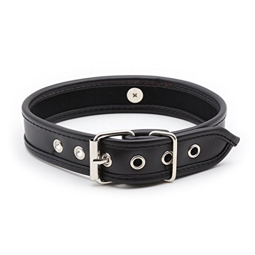 Rapidly Leder Halsband Mit Ring Der O - Erwachsene Sex Spielzeug BDSM Punk Choker - Einstellbar (Schwarz)
