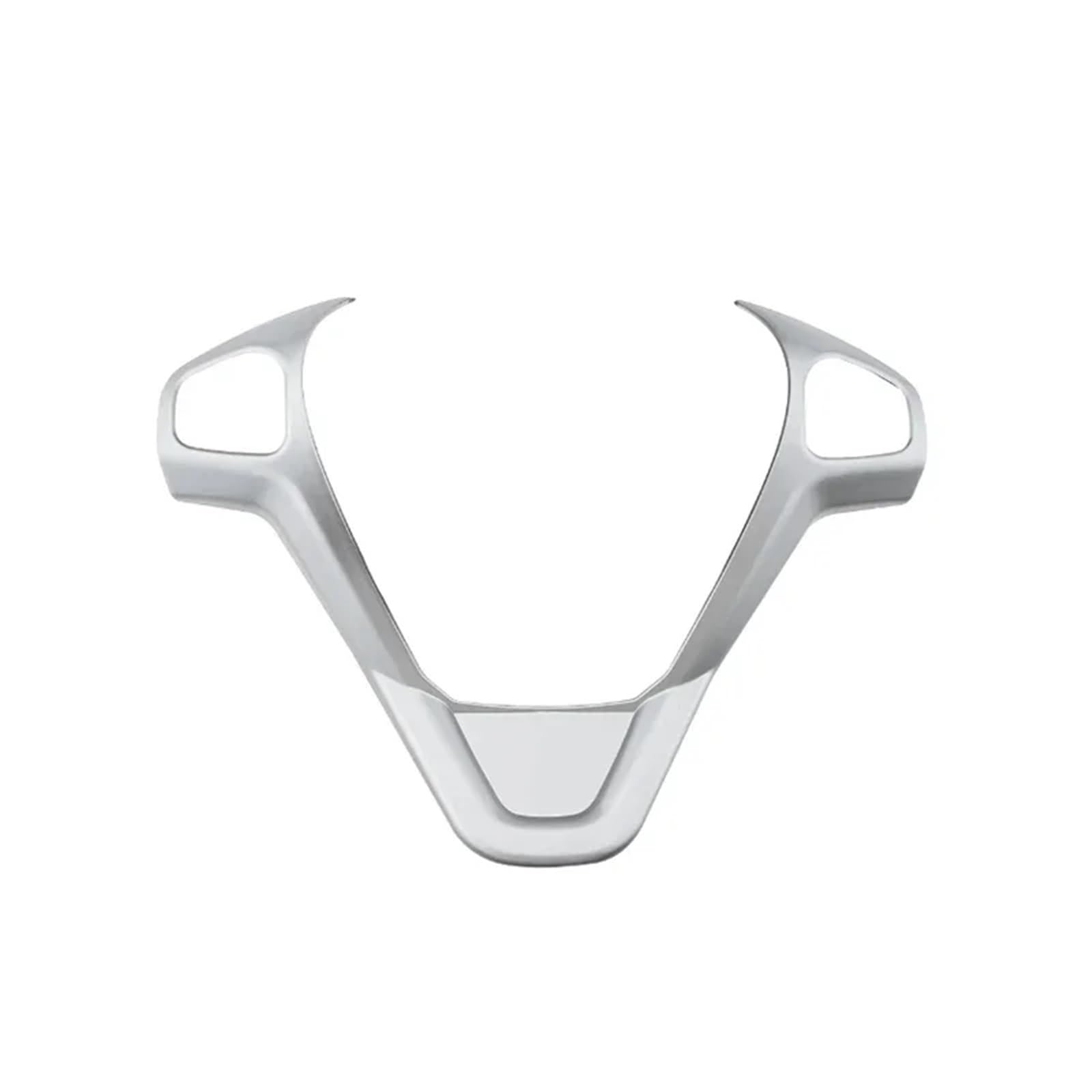 Trim Sticker Accessories Car Steering Wheel Panel Decoration Cover Trim Stickers for Fiesta MK7 2009-2017 for Ecosport 2012-2017 Car Interior Decoration(2hole Matte Silver)