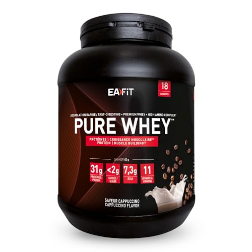 WHEY PROTEIN - Cappuccino - EAFIT - Marque Française N°1 en Nutrition Sportive - 31g de Proteine...