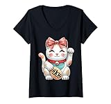 Coquette Bow - Ruban japonais Maneki Neko - Chat porte-bonheur - Rose - Pour la fête des mères, maman, sœur, coquette et amateurs de ruban