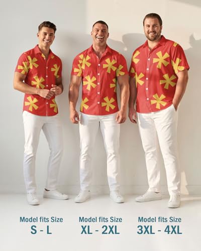 Image of 99TIMORO Tropical Printed Men's Hawaiian Shirts Short Sleeve Top