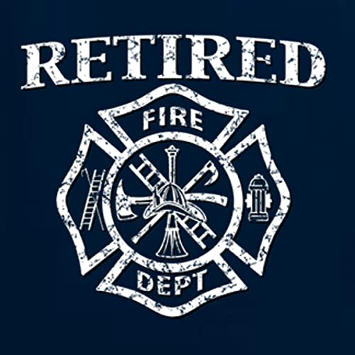 Wild Bobby Retired Firefighter Fire Department | Pocket Size Americana/American Pride Unisex Crewneck Graphic Sweatshirt, Navy, 3X-Large #TOP1