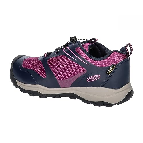 KEEN Unisex-Child Wanduro Low Height Waterproof Easy On Durable Hiking Sneakers, Sky Captain/Charisma, 10