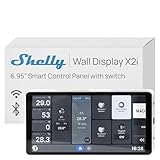 Shelly Wall Display X2i Silber - 6.9" WLAN-Smart-Home-Bedienfeld, Integriertes 5A-Relais, Neutralleiter Erforderlich, LUX- und G-Sensor, Stereo-Lautsprecher, Steuerzentrale, Alexa & Google Home