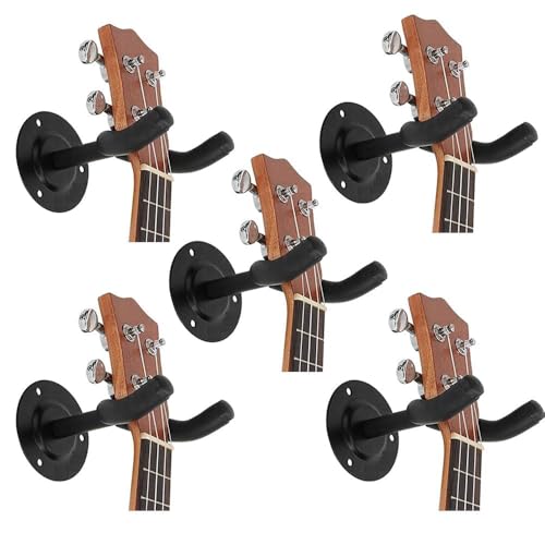 CERLINK Guitar Wall Hanger, Guitar Wall Mount, Guitar Hanger Wall Hook Stand Rack for Acoustic | Electric | Bass Guitar | Banjo | Mandolin, Guitars Accessories (Pack of-5)