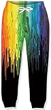 UNICOMIDEA Boys Pants Sweatpants for Kids 8-9 Years Funny 3D Graffiti 80S Jogger Pant with Pockets