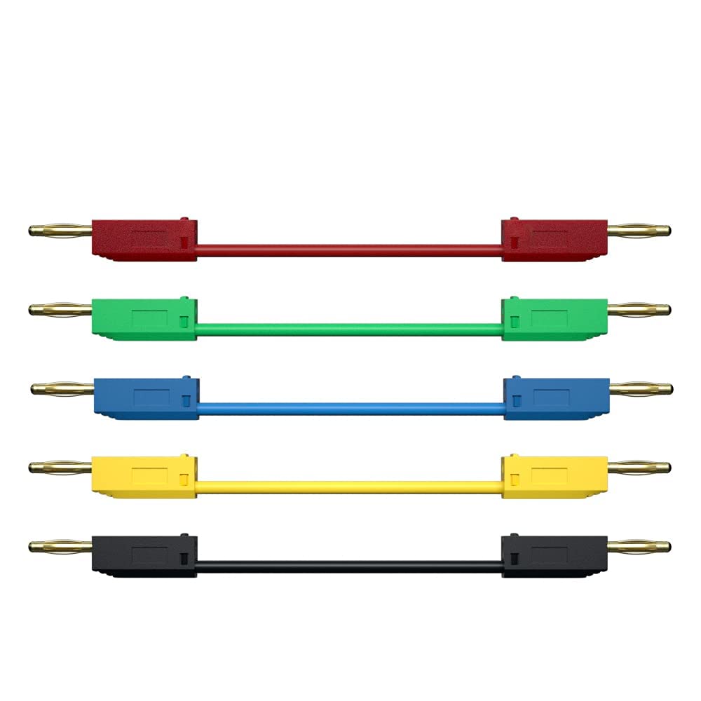 Banana Plug Test Leads - 5 Pack, 1M Cable -4