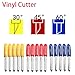 SENRISE 15 Packs 30/45/60 Degree Tungsten Steel Vinyl Cutter Blades with Plastic Cover Replacement Cutting Blades