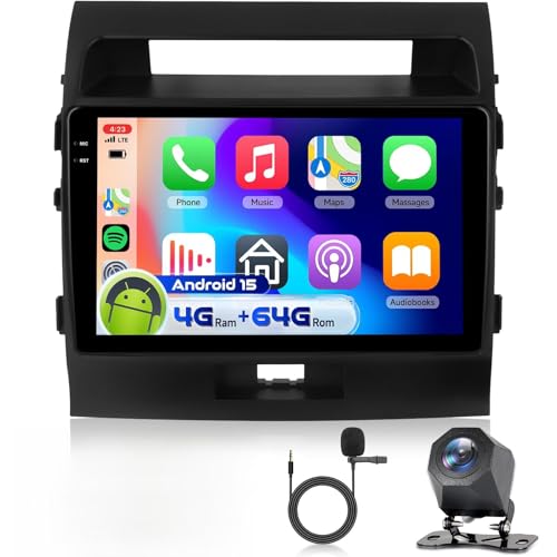 Radio para coche Android con Carplay inalámbrico y WiFi para Toyota Land Cruiser 200