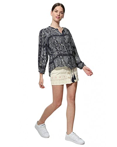 Chemise Desigual 19SWCW75 Bharti Navy finis les vêtements ternes au bureau
