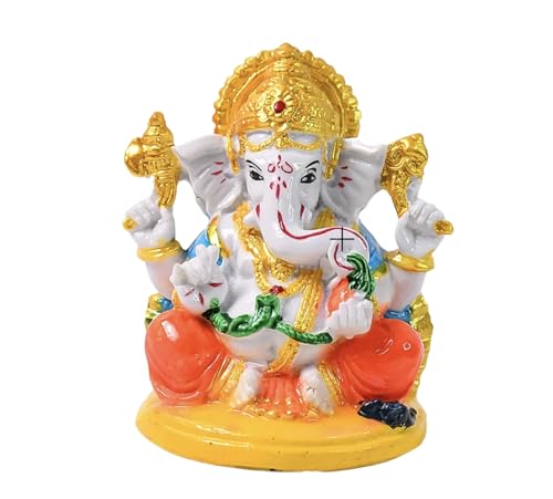 Image of PremiumAV Lord Ganesha Idol for Home Temple Decor | Ganpati Bappa Murti Showpiece for Gift | Decorative Ganesh Statue (1 Pc)