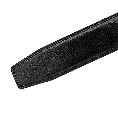 Rojeam Unisex Belt Without Buckle 3.5CM Wide Leather Ratchet Belt Strap for Men & Women4