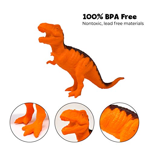 Prehistoric Dinosaur Playset – 45 Assorted Plastic Animal Figures Pieces Toy Play Set For Kids, Boys And Girls With Storage Container #TOP4