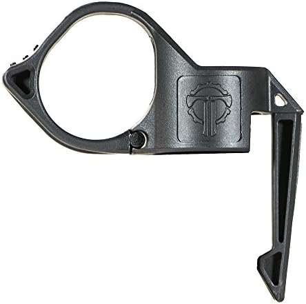 Thyrm Switchback Large 2.0 Flashlight Ring (Black, Non-Dual Fuel Version) Finger Release Ring with Pocket Clip for Many 1-inch Diameter Lights