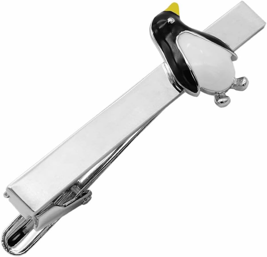 Silver Penguin Tie Clip