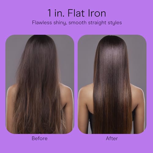 Infiniti PRO CONAIR Tourmaline Ceramic 1-Inch Flat Iron Digital Hair Straightener, 1-Inch Flat Iron to Straighten or Curl, 5 Heat Settings, for All Hair Types and Textures, Dark Gray by INFINITIPRO BY CONAIR - Image 9