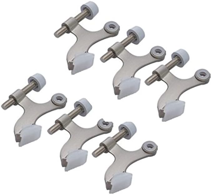 Better Home 6-Pack Hinge Pin Satin Nickel Door Stopper, Easy to Install