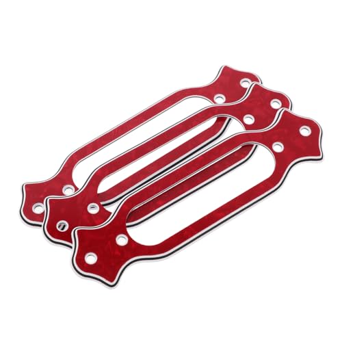 JEWEDECO 3個シングルコイルピックアップカバーリング エレキギター用 ピックアップスプリング付き 取り付けネジ対応 フラットメタルハムバッカー対応 クロームリングカバー