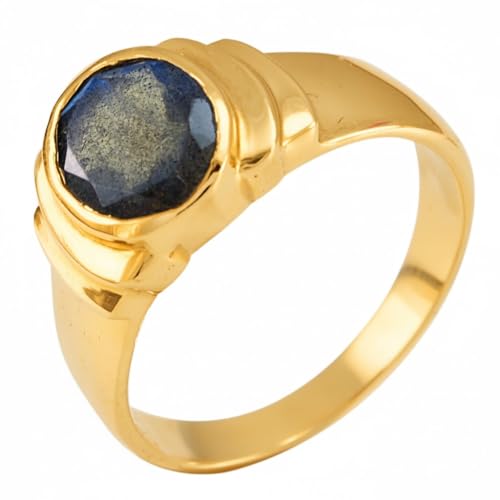 Image of 55Carat Choose Your Color Natural Birthstones 18 K Gold Plated Ring Bold Statement Jewellery Sizes 4-13