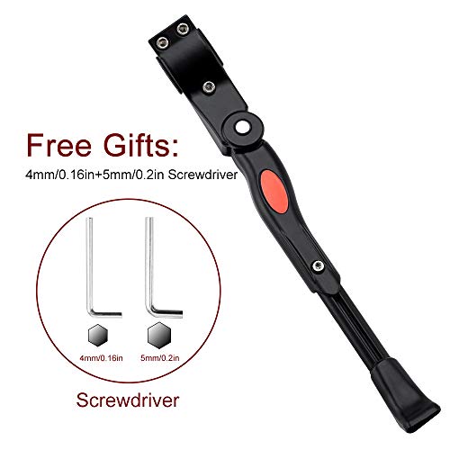 Uhacker Adjustable Bike Kickstand Aluminum Rear Side Bicycle Stand For Bike 22"-27" #TOP6
