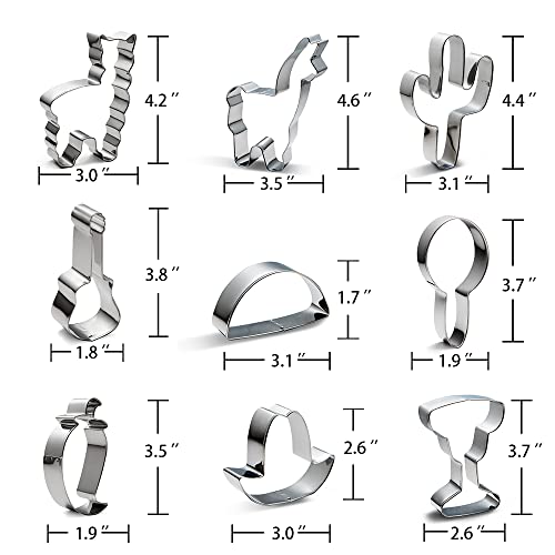 Cinco De Mayo/Mexican Fiesta Pinata Cookie Cutters Stainless Steel Cake Tool Diy Pastry Decorating (9Pcs) #TOP1