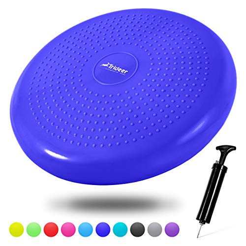Trideer Inflated Wobble Cushion - Flexible Seating Classroom (Extra Thick), Core Balance Disc