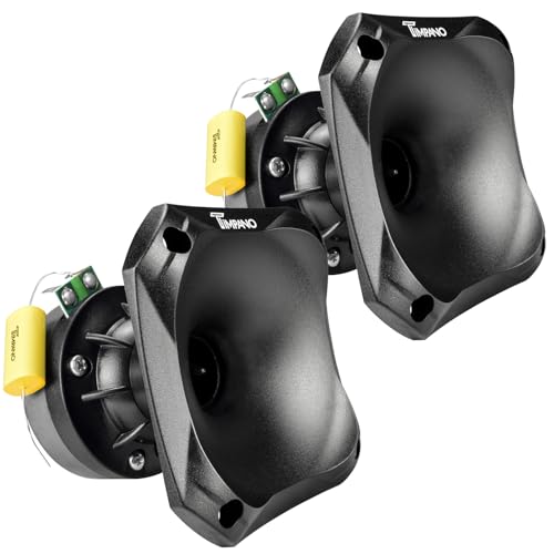 Timpano 2X TPT-DH175 Slim Driver Horn 1 Inch Phenolic Driver + Plastic Slim Horn 500 Watts Max - Ideal for Compact Systems - Smooth Extended Frequency Response (Bundle 2 Horn Drivers)
