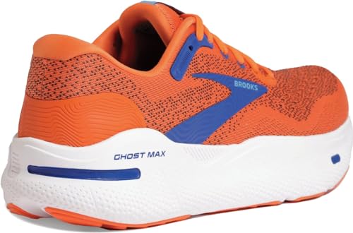 BROOKS Herren Ghost Max Sneaker, Red Orange/Black/Surf The Web, 44.5 EU