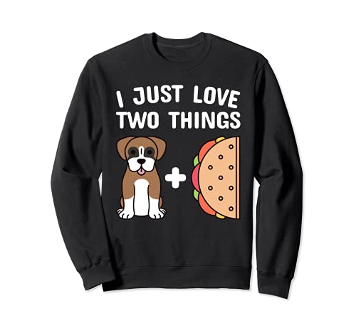 Tacos Boxer Dog Sweatshirt, Black