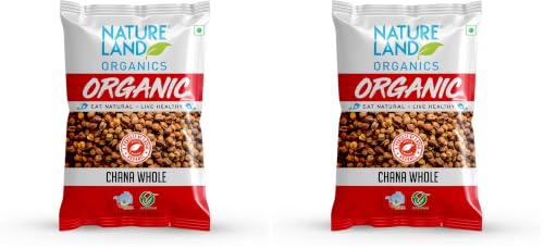 Image of Natureland Organics Chana whole 500 Gm - Organic Healthy Pulses (Pack of 2)