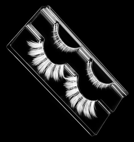White Lashes White False Lashes for Halloween Anime Cosplay Japanese Manga Style Eyelashes for Masquerade Party and Photo Shoots