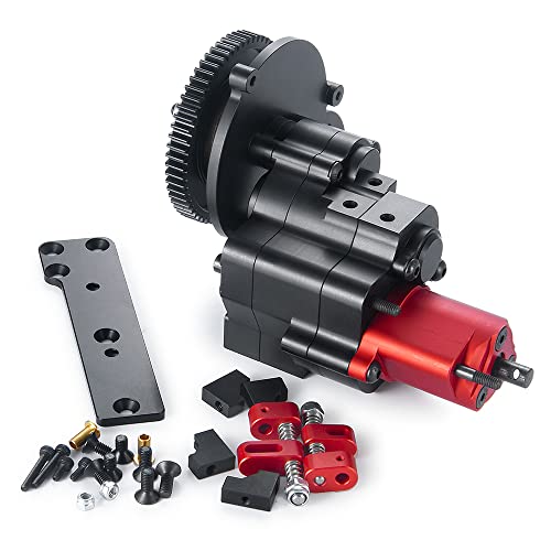 Rchubam Metal Complete Transmission Case Gearbox With Dig Gear 2 Speeds For 1:10 Axial Scx10 Rc Crawler Car #TOP3