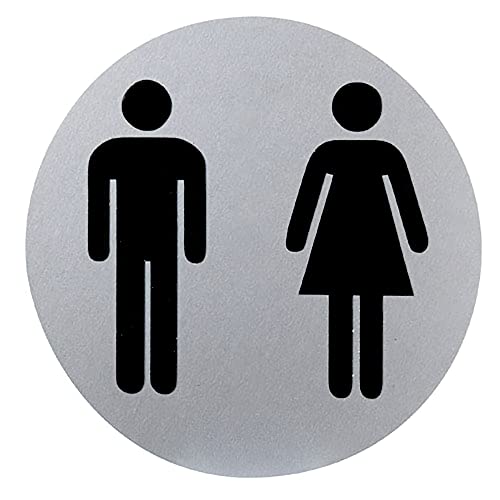 Cartel Aluminio Baño Hombre/Mujer Ø12 Cm.