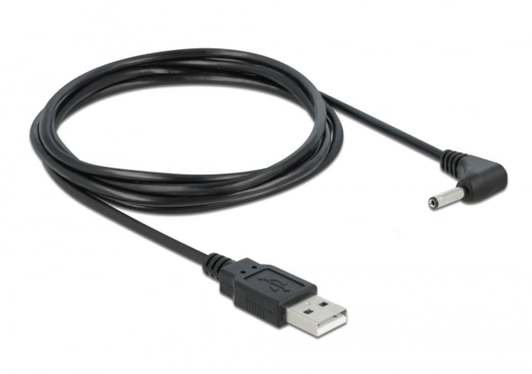 BeMatik - Cavo di Alimentazione DC-Jack Connettore 3.5x1.35mm 1m (M/H