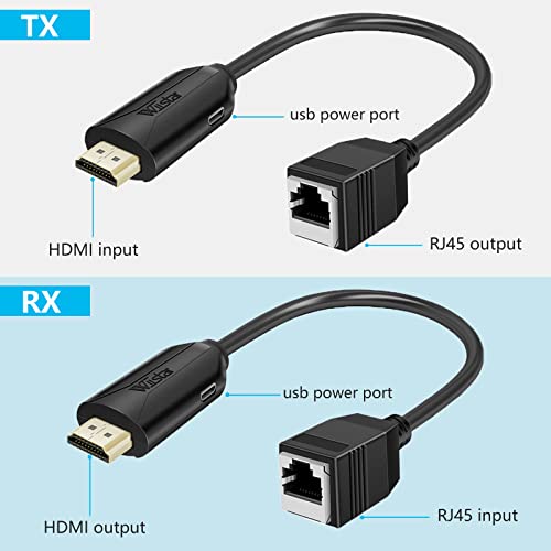 Extensor HDMI 60m sobre Cat6 Wiistar repetidor 1080P que elimina cortes de señal 2