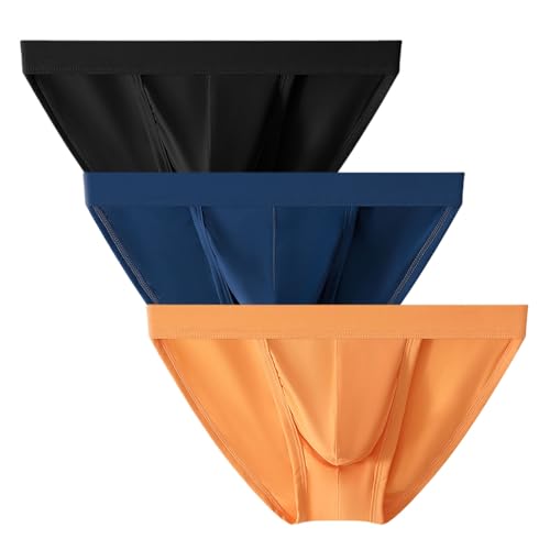ONEFIT Men's Ice Silk Breathable Briefs U-Shaped Pouch Quick-Dry High Elastic Waist Underwear