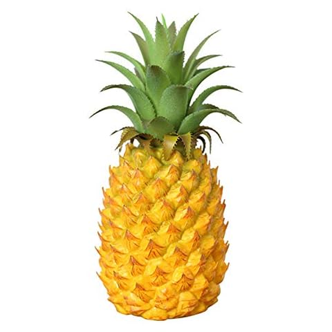 Chnee 12" Large Plastic Fake Pineapple Artificial Vegetables Fruits, Faux Decorate Fruit Ornament Realistic Artificial Pineapple Decor Prop Fruit for Home Kitchen Party Display Cover