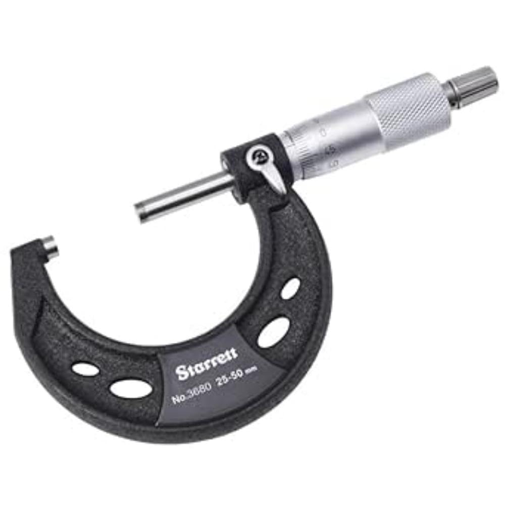 Starrett Micrómetro mecánico de precisión de 50 mm