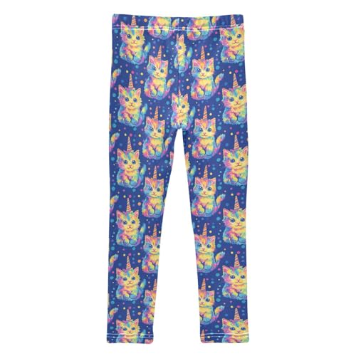 Girls Leggings Soft Toddler Ankle Length Bottoms Unicorn Cat Kids Dance Yoga Pants 4-10 Years2