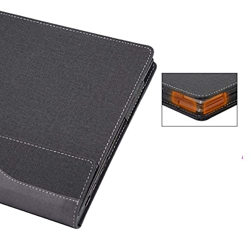 Funda para portátil HP Envy x360 15.6" cuero PU desmontable gris miniatura 2