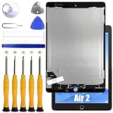 BOVDRO Compatible avec iPad Air 2 Écran LCD Pièces de rechange (avec fonction d'empreintes digitales) pour écran tactile LCD 9,7