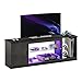 Bestier TV-Schrank, Lowboard für 65 Zoll & kleinere TVs,148 x 35 x 52 cm, Fernsehschrank mit RGB-LED-Leuchten,Fernsehtisch mit verstellbaren Glasböden für Wohnzimmer Schlafzimmer, Schwarze Kohlefaser en las günstig Kaufen-Bestier TV-Schrank, Lowboard für 65 Zoll & kleinere TVs,148 x 35 x 52 cm, Fernsehschrank mit RGB-LED-Leuchten,Fernsehtisch mit verstellbaren Glasböden für Wohnzimmer Schlafzimmer, Schwarze Kohlefaser