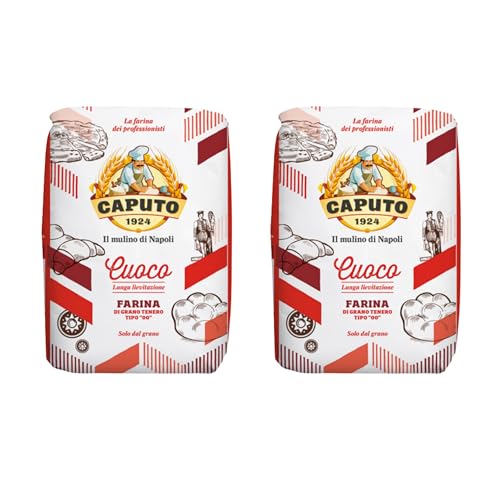 Caputo Cuoco – Harina Italiana Tipo “00”, Para Pizza Napolitana de Larga Fermentación – Distribuido por Laborawi (2kg)