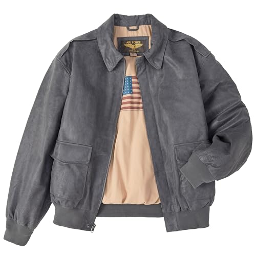 Landing Leathers Men Air Force A-2 Leather Flight Bomber Jacket (Also available in Big & Tall)