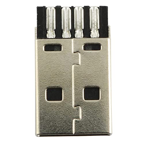 TAODAN 10pcs Conectores USB 2.0 Macho para Soldar miniatura 3