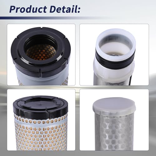 Magimaker 10400511200 Air Filter Maintenance Filter Kit Inner and Outer Air Filter Element Combo 19690531100 Compatible with Mahindra Tractor Parts Accessories 2815 HST 3616 Gear 4WD