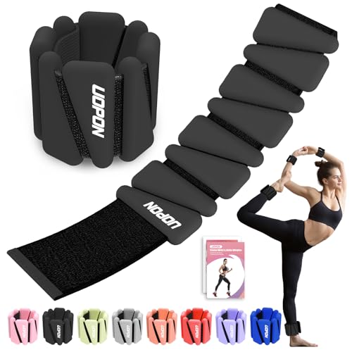 Wrist Ankle Weights for Women Set of 2, Adjustable Silicone Weighted Bangles, Wearable Ultra-durable Strips Weight Bracelet 2 lbs for Yoga, Pilates, Barre, Walking, Arm & Leg Workout