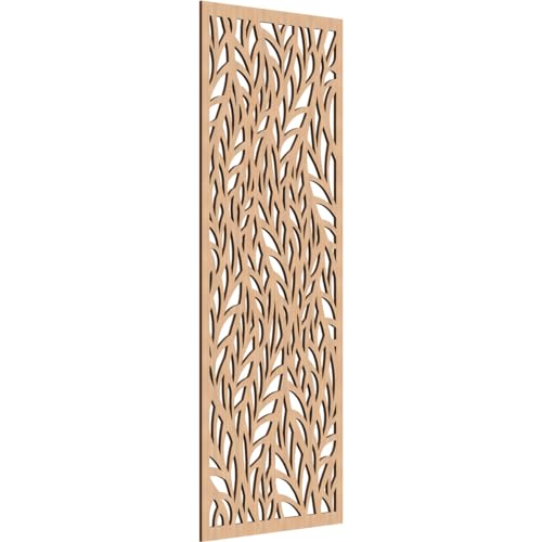 Image of Ortonville Decorative Pierced Fretwork Wood Wall Panels, 21 3 /8 inchW x 54 3 /8 inchH x 1 /4 inchT, Hickory