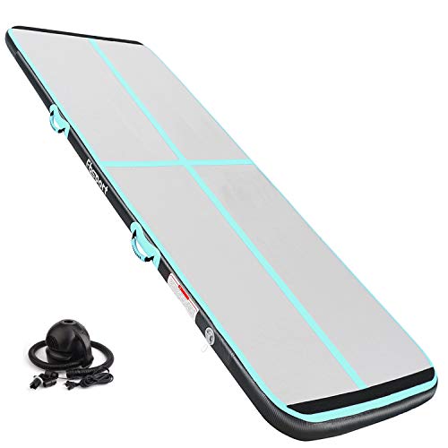 FBSPORT Airtrack 10cm Hauteur Tapis d'entraînement Longueur 3M Tapis de Gymnastique,Tapis de Sol avec Pompe